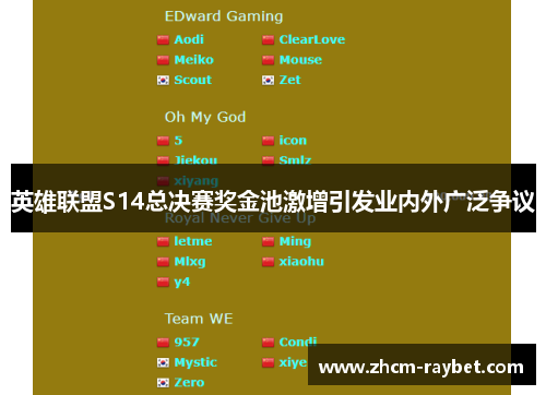 英雄联盟S14总决赛奖金池激增引发业内外广泛争议